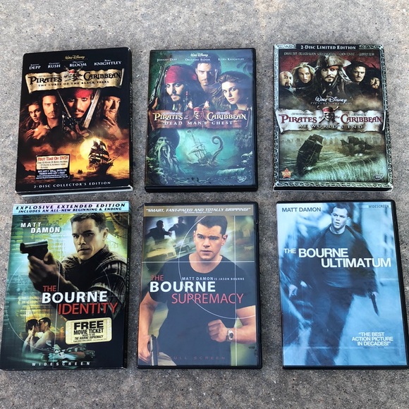 Pirates of the Caribbean and Jason Bourne Trilogies (DVD) - Picture 1 of 4